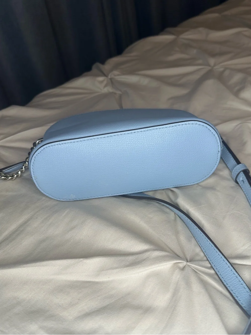 kate spade baby blue pebble leather crossbody bag